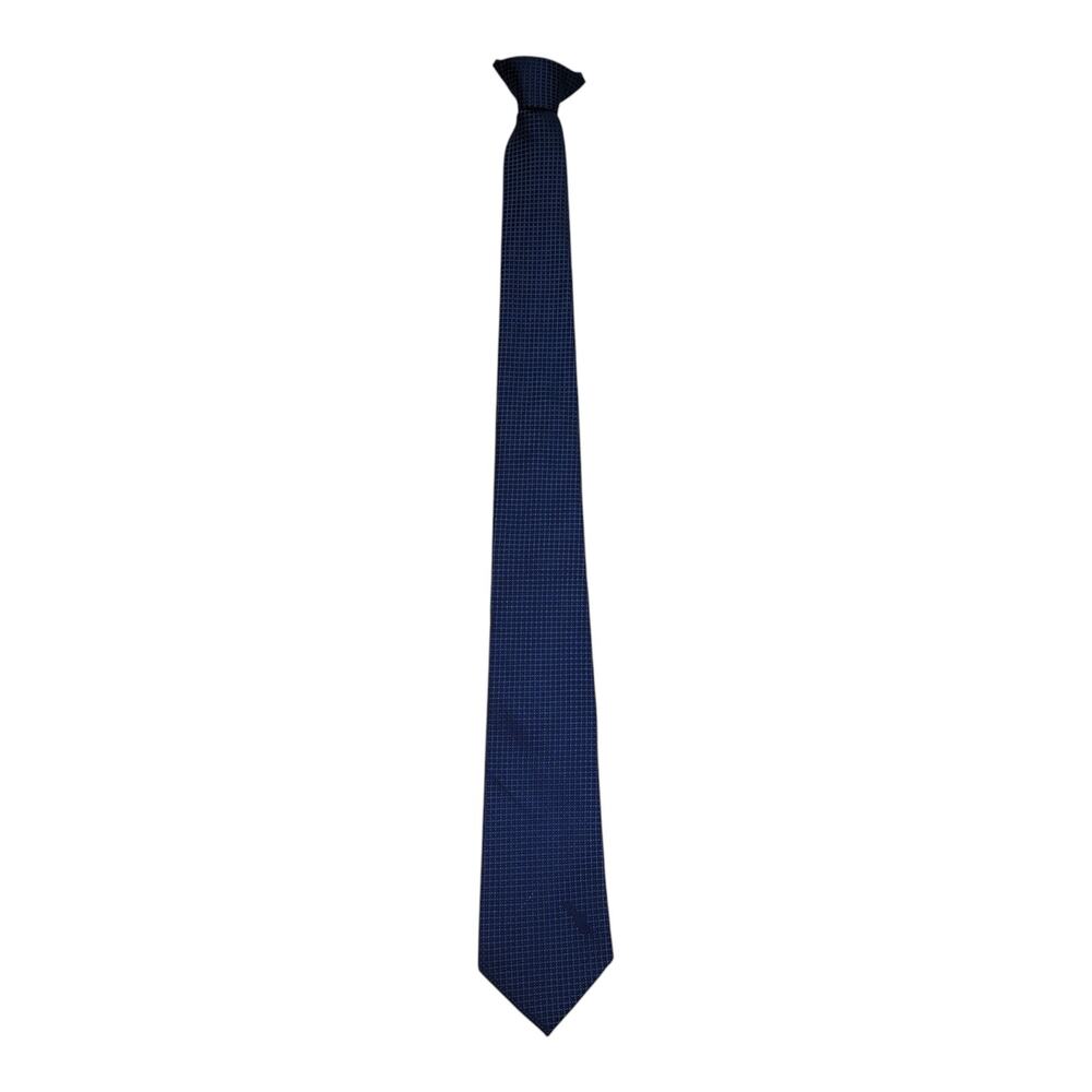 American Airlines by Twin Hill Mens Clip On Tie Blue Geometric Uniform